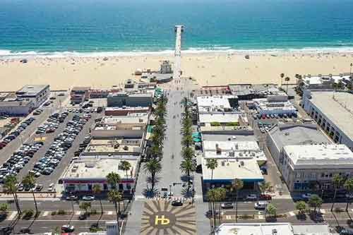 Hermosa Pier Ave from above